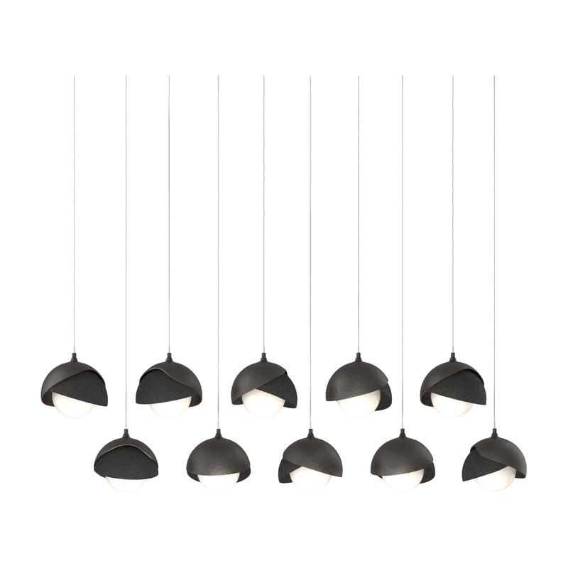 Brooklyn 10-Light Double Shade Pendant Oil Rubbed Bronze Black