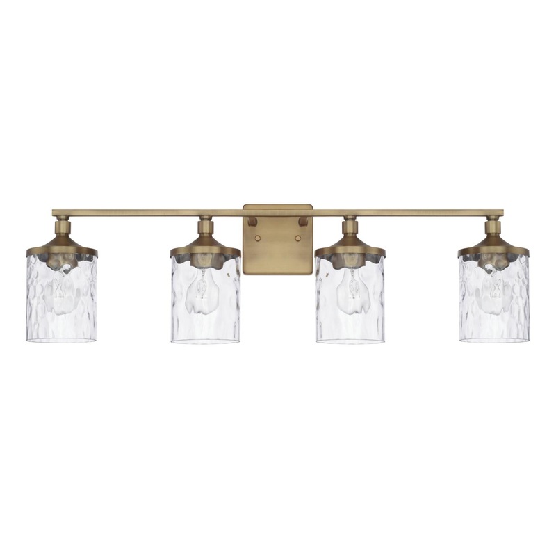 Capital Lighting 128841AD-451 Colton 4 Light Vanity Aged Brass