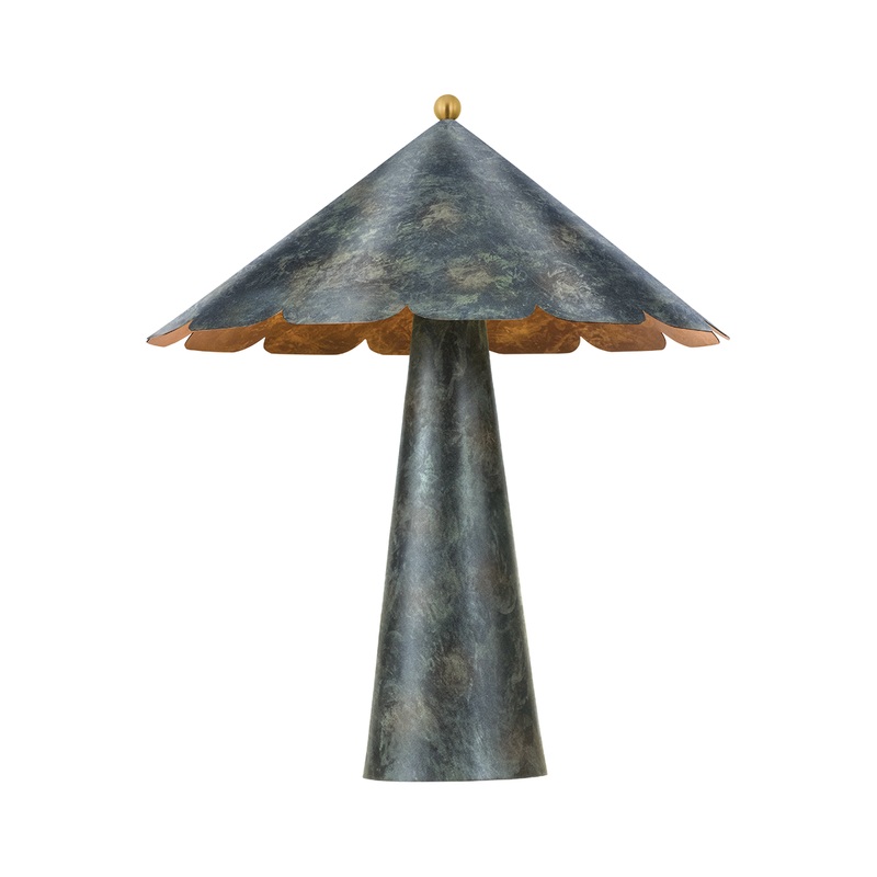 Folly Beach 1-Light Table Lamp Verdigris
