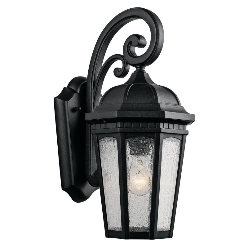 Kichler 9033BKT One Light Outdoor Wall Mount, Textured Black