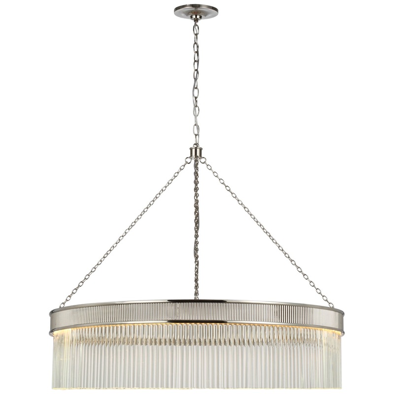 LED Chandelier from the Menil Collection in Polished Nickel Finish by Visual Comfort Signature