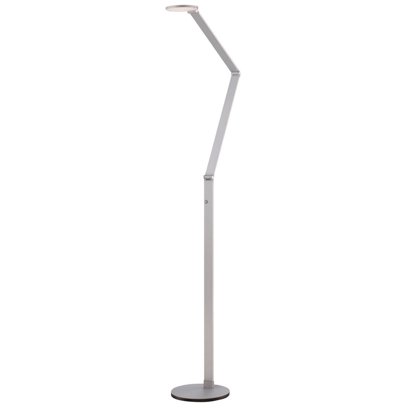 LED Floor Lamp from the George`S Reading Room Collection in Chiseled Nickel Finish by George Kovacs