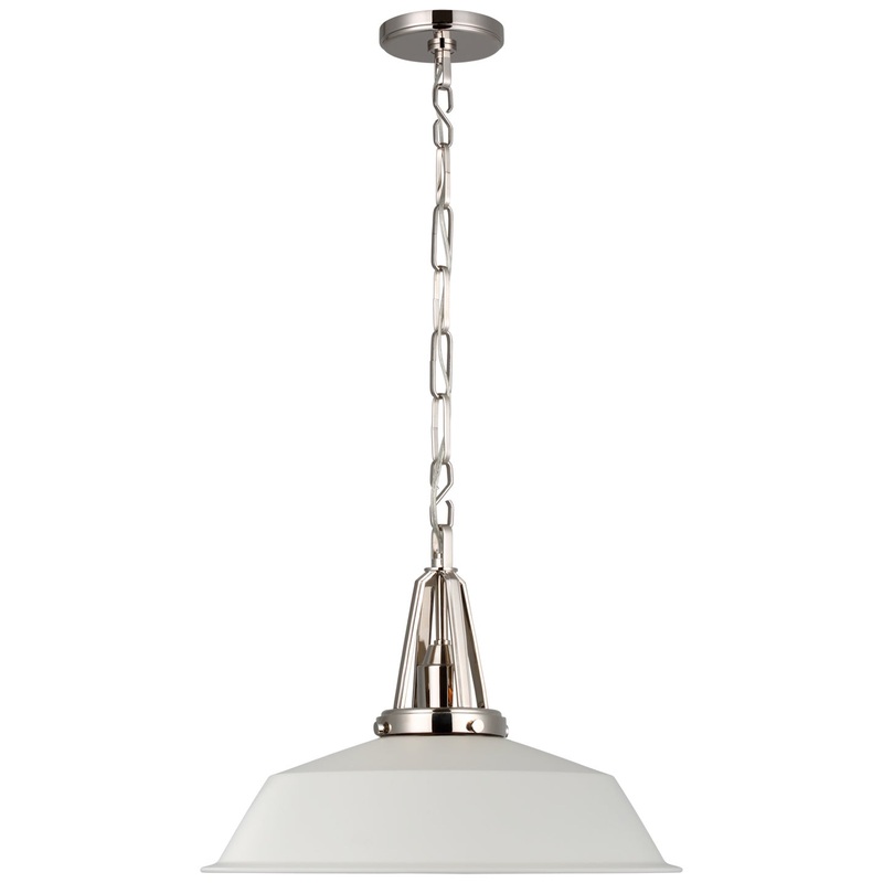 LED Pendant from the Layton Collection in Polished Nickel Finish by Visual Comfort Signature