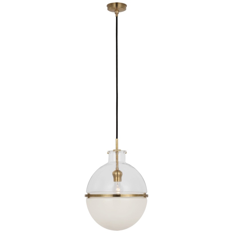 LED Pendant from the Maxey Collection in Hand-Rubbed Antique Brass Finish by Visual Comfort Signature