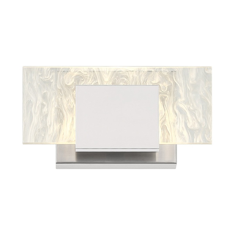 LED Vanity from the Kasha Collection in Chrome and Nickel Finish by Eurofase