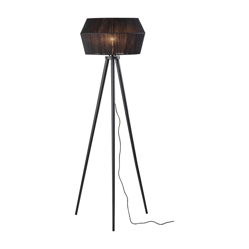 Montana Floor Lamp Black Wood