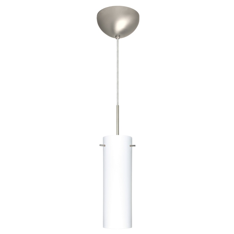 One Light Pendant from the Copa Collection in Satin Nickel Finish by Besa