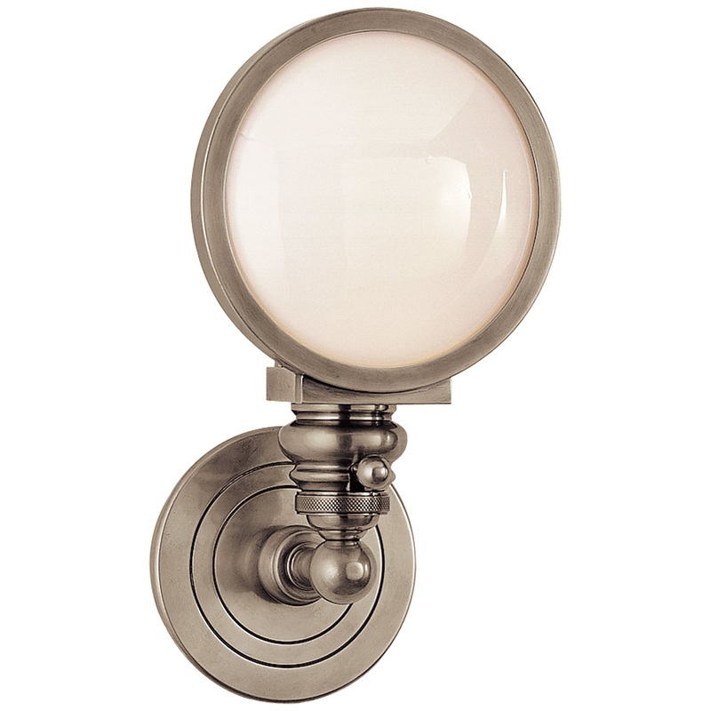 One Light Wall Sconce from the Boston Collection in Antique Nickel Finish by Visual Comfort Signature