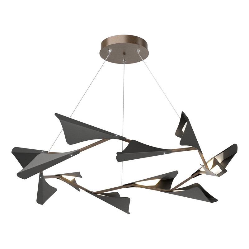 Plume 12-Light LED Pendant Bronze Black