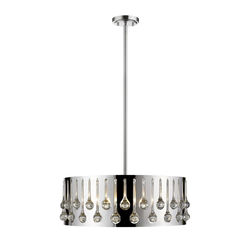Six Light Pendant from the Oberon Collection in Chrome Finish by Z-Lite