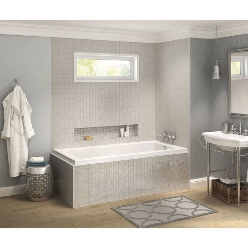 Tub Pose 60 x 32 Inch Right Corner Combined Whirlpool Aeroeffect Left Hand White Acrylic