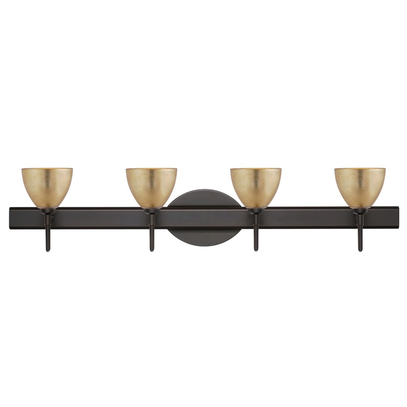 Besa 4SW-1758GF-BR Divi Four Light Wall Sconce Bronze (Discontinued)
