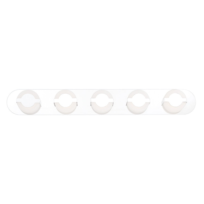 LED Bathbar from the Balewood Collection in Chrome Finish by Eurofase