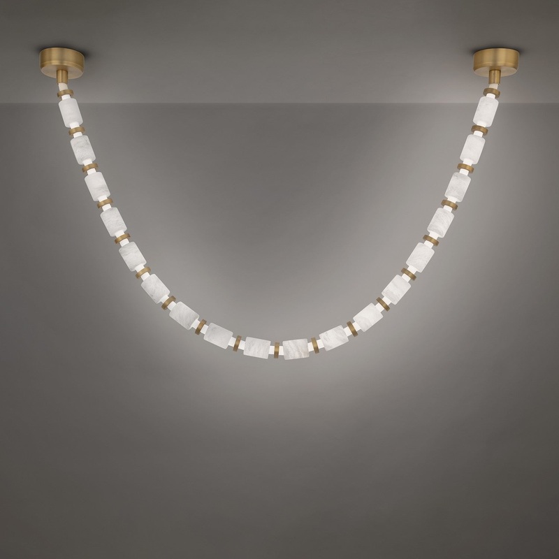 LED Chandelier from the Entice Collection in Aged Brass Finish by Modern Forms