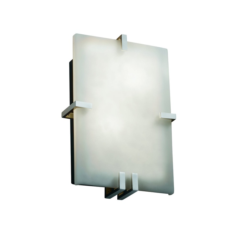 LED Wall Sconce from the Clouds Collection in Brushed Nickel Finish by Justice Designs