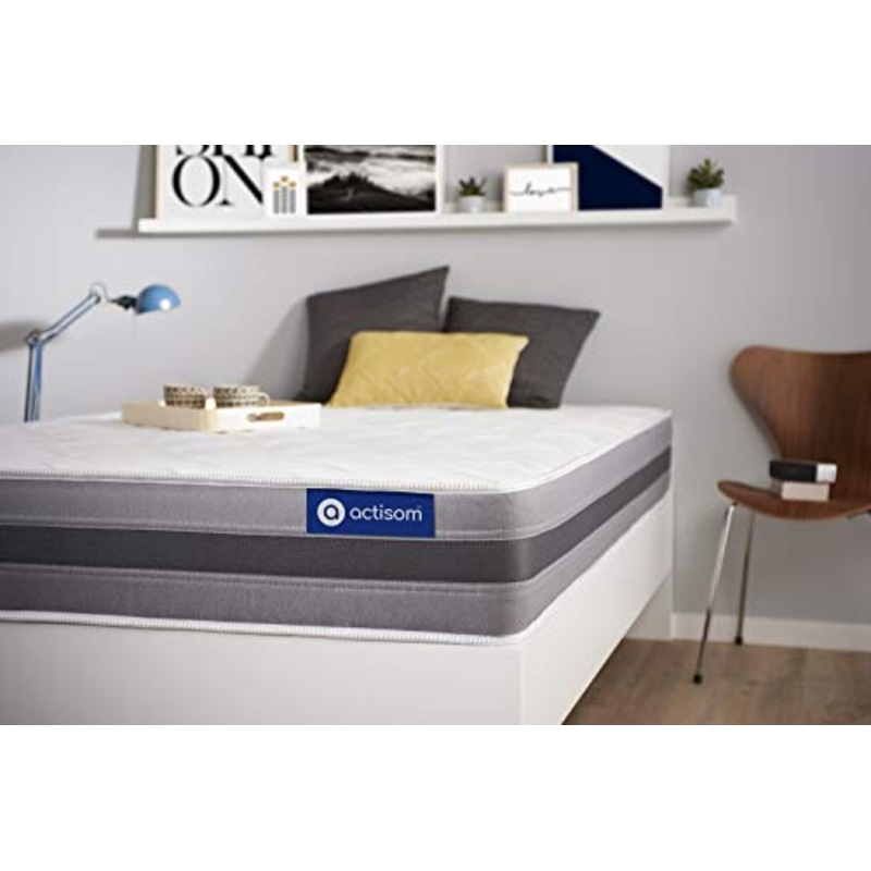 Materasso Actimemo relax 100x210cm, Spessore : 24 cm, Memory foam, Moderatamente rigido, 5 zone di comfort