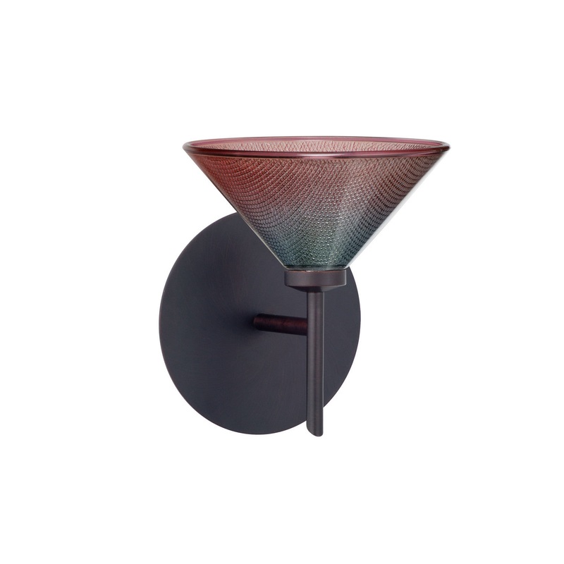 One Light Wall Sconce from the Kona Collection in Bronze Finish by Besa