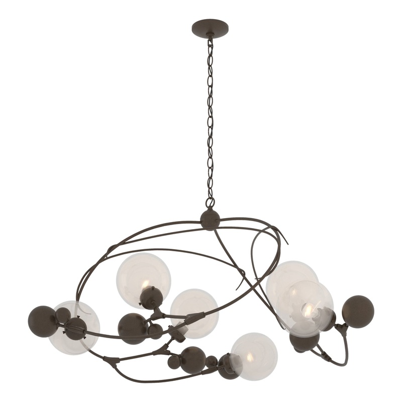 Sprig Circular Pendant Bronze Opaline Glass (WF)