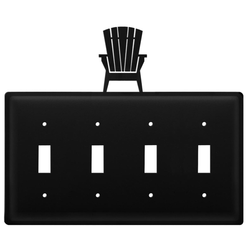Village Wrought Iron ESSSS-119 Quad Adirondack Quadruple Switch Cover