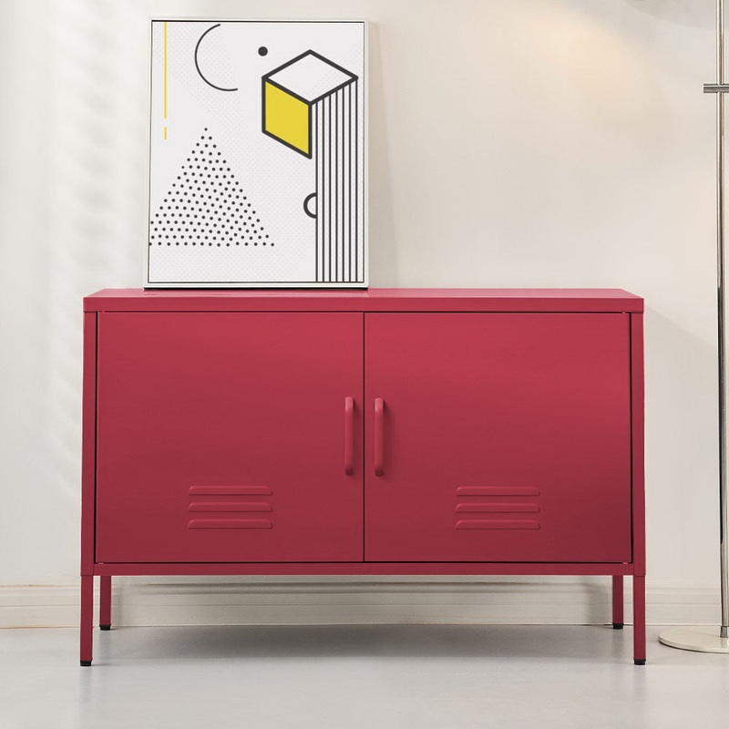 Artiss Buffet Sideboard Metal Cabinet – BASE Pink
