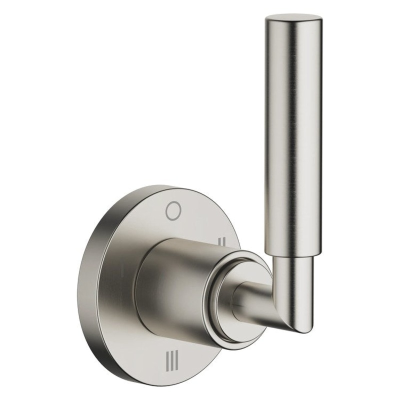 Diverter Trim TARA Wall Mount Concealed Three-Way with Shut-Off Function Brushed Platinum 1 Lever ADA
