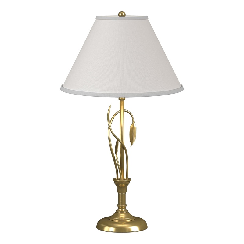 Forged Leaves and Vase Table Lamp Modern Brass