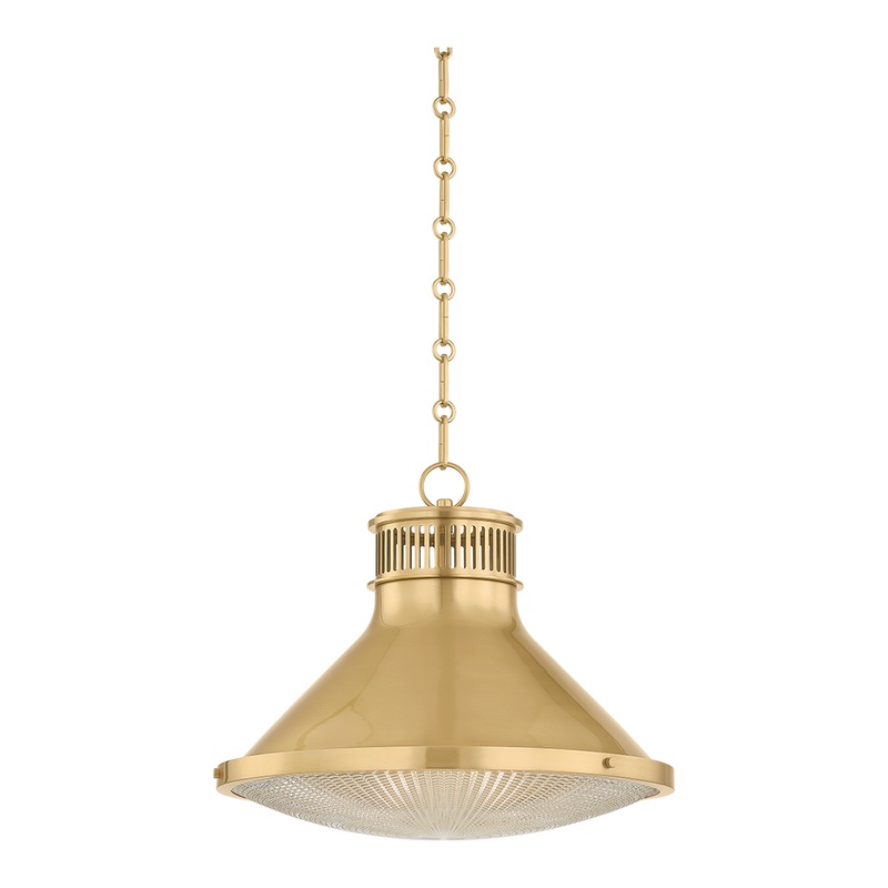 Highclere 1-Light Pendant Aged Brass