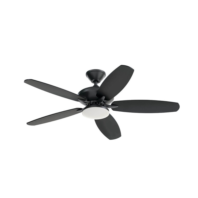 Kichler 330163SBK 52″ Ceiling Fan, Satin Black