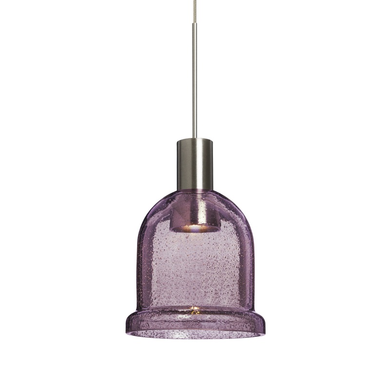 LED Pendant from the Kiba Collection in Satin Nickel Finish by Besa