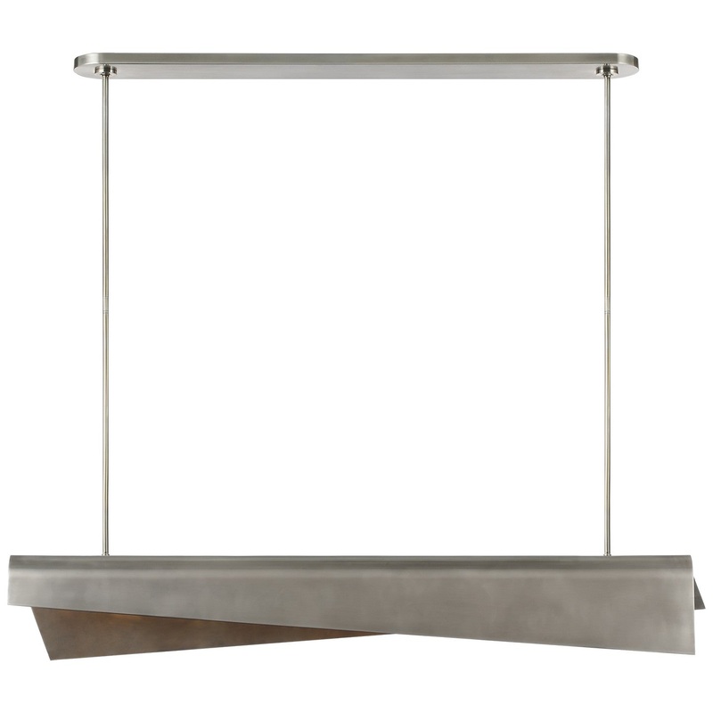 LED Pendant from the Piel Collection in Pewter Finish by Visual Comfort Signature