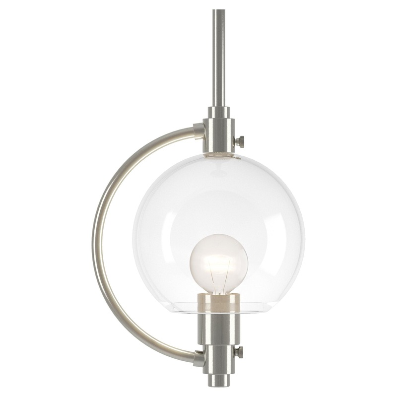 Pluto Mini Pendant Sterling Clear Glass (ZM)
