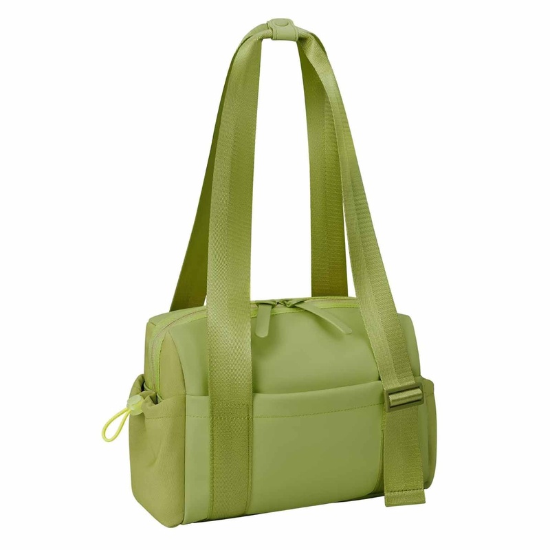 Stylish Green Mini Gym Bag & Travel Tote – Compact Duffel with Wet Pocket, Luggage Sleeve & Multiple Compartments