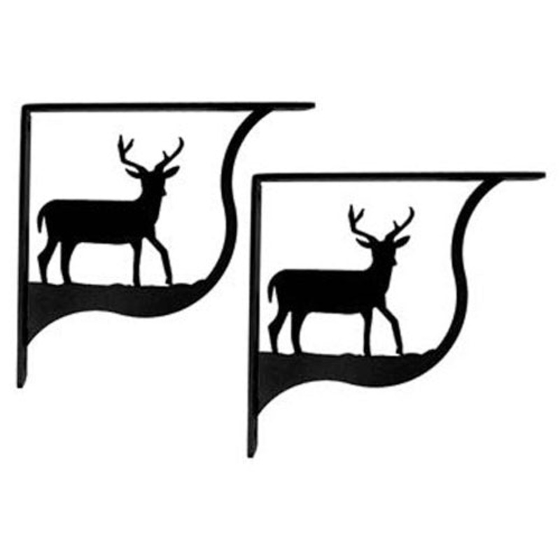 Village Wrought Iron SB-3-M Deer Shelf Brackets Medium (pair)