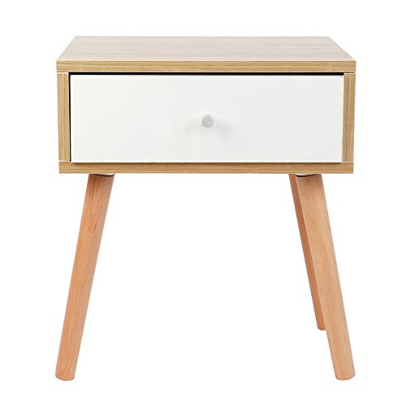 YCSD Semplice Comodino da Camera da Letto Moderno con Un Cassetto Organizzatore di Storage Comodino per Cassetti