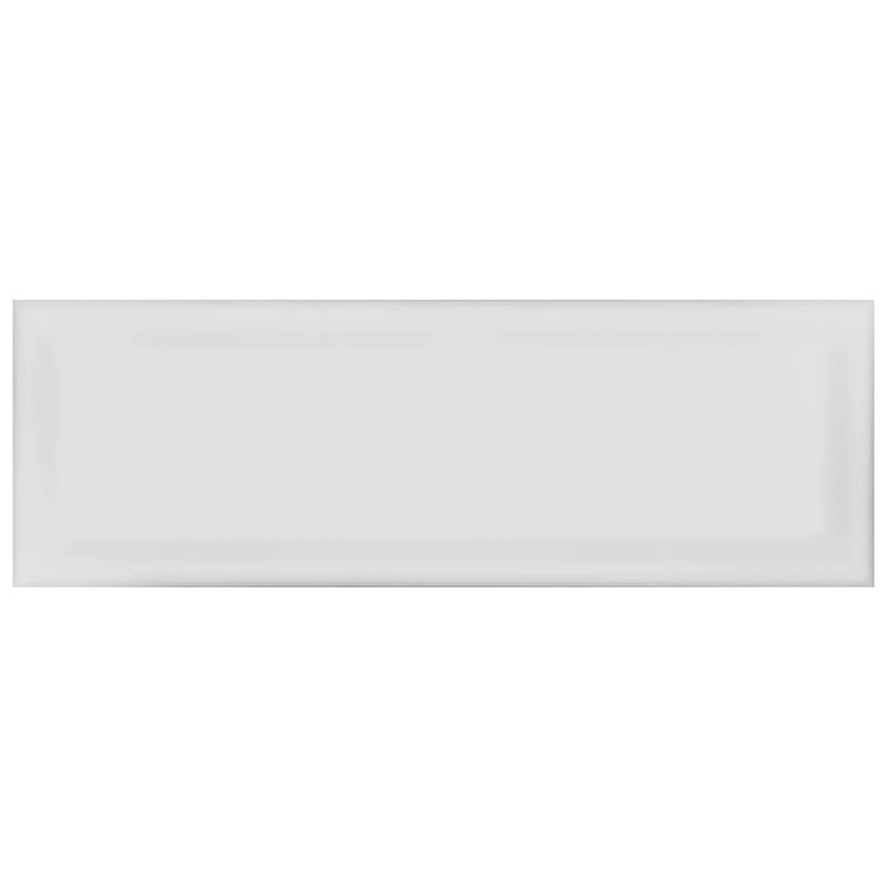 4″ x 12″ Soho Gallery Grey Beveled Glossy Glazed Ceramic Wall Tile 4″ x 12″