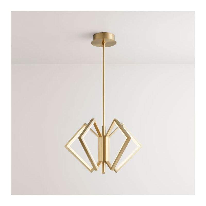 Acadia Five-Light 30″ LED Chandelier – Aged Brass