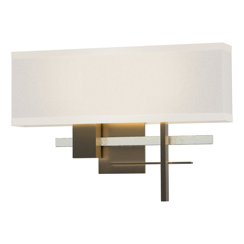 Cosmo Sconce Dark Smoke Vintage Platinum Flax Shade (SE)