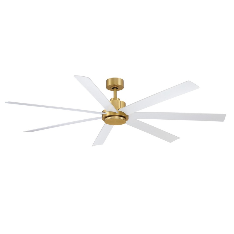 Fanimation FPD6872BSMW Pendry 72 72″ Ceiling Fan Brushed Satin Brass