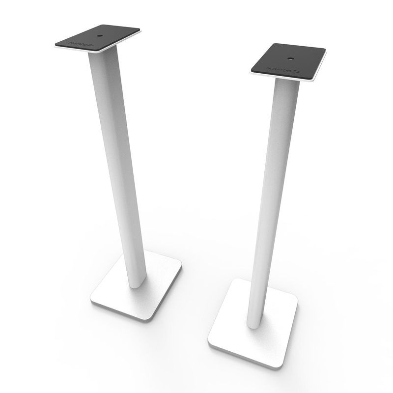Kanto SP32PLW 32″ Tall Bookshelf Speaker Floor Stands – Pair, White