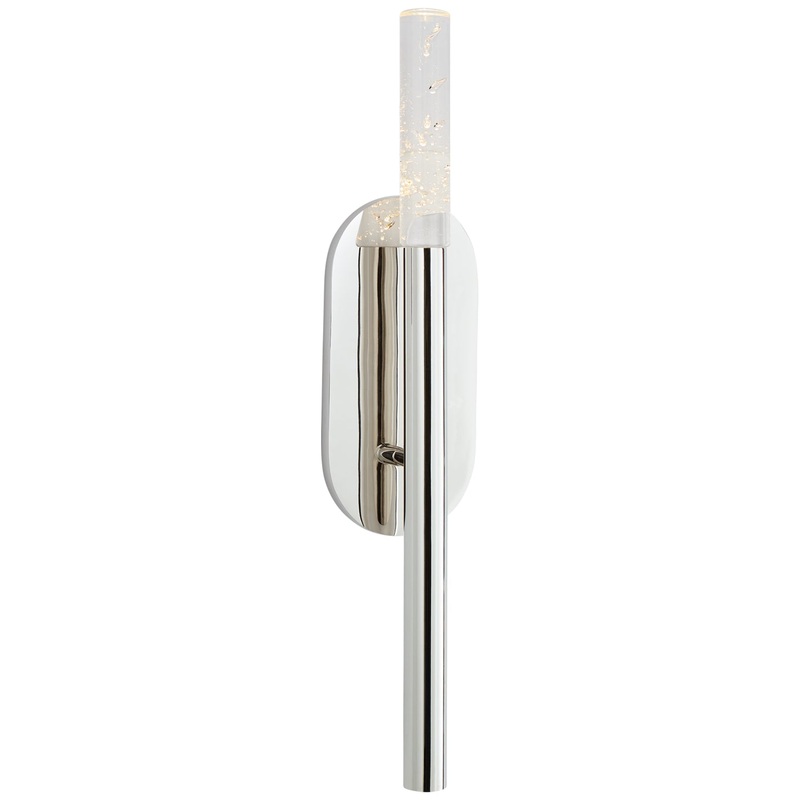 LED Bath Sconce from the Rousseau Collection in Polished Nickel Finish by Visual Comfort Signature