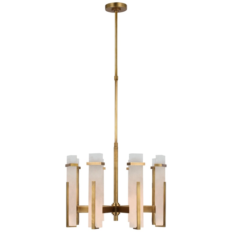 LED Chandelier from the Malik Collection in Hand-Rubbed Antique Brass Finish by Visual Comfort Signature