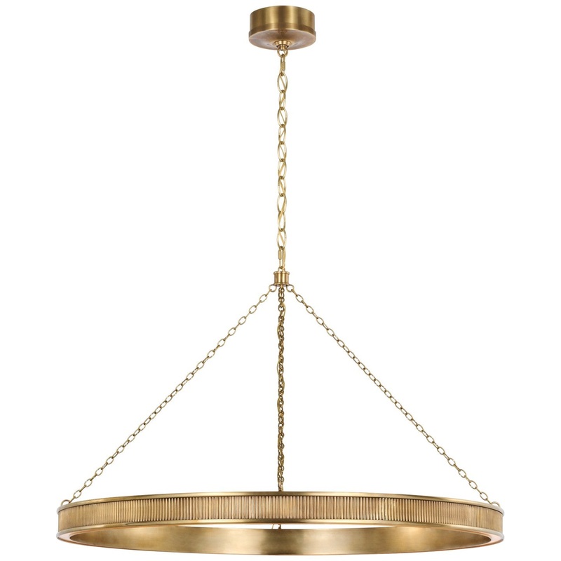 LED Chandelier from the Menil Collection in Soft Brass Finish by Visual Comfort Signature