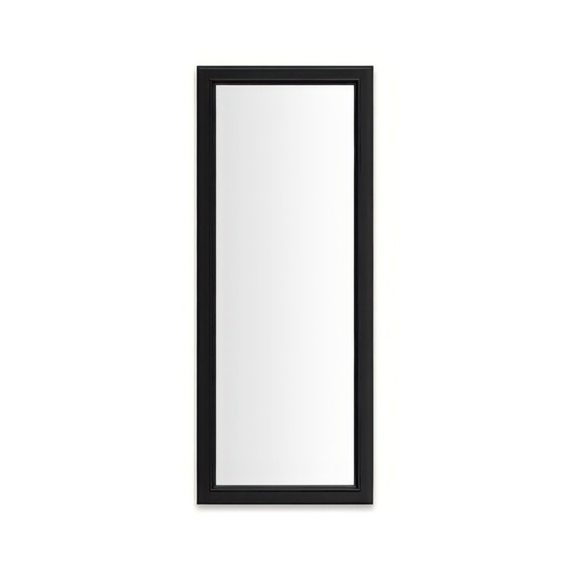 Medicine Cabinet Main Line 16 x 40 Inch 1 Doors Framed Mirror Brushed Black Flat Top Bryn Mawr Frame Slow Close Hinges Sliding Magnification Mirror Magnetic Strip Interior Lighting USB Charging ports Electrical Outlets Phone Holder 4 Inch
