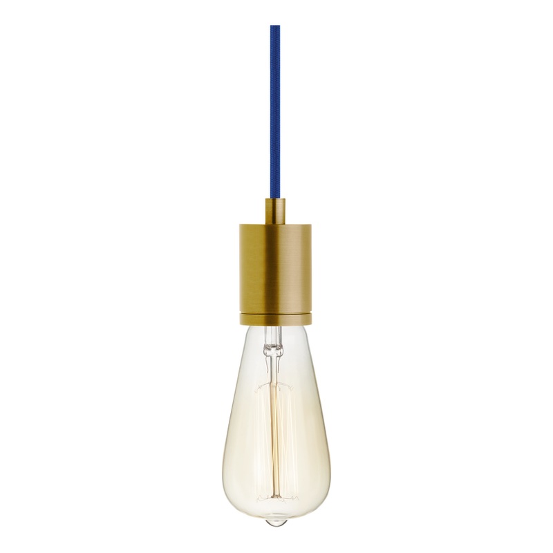 SoCo Pendant Hand Rubbed Antique Brass Blue 16′