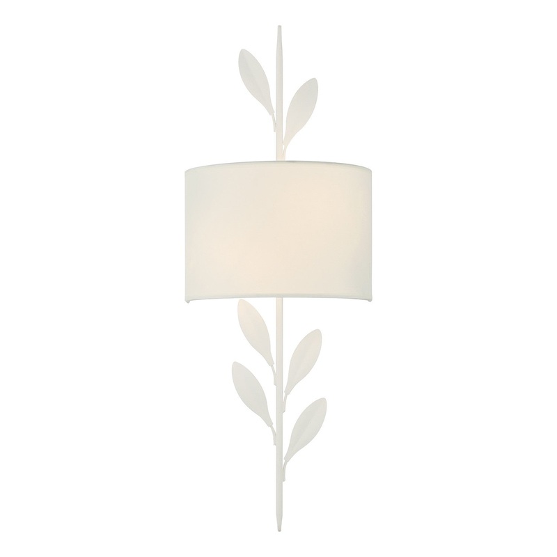 Two Light Wall Sconce from the Broche Collection in Matte White Finish by Crystorama