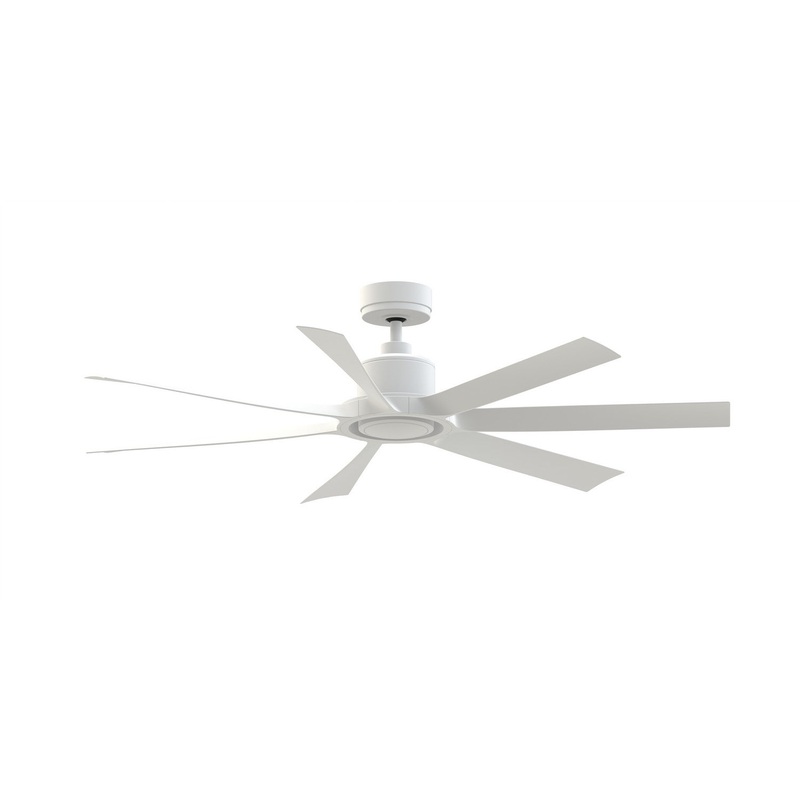 60″Ceiling Fan from the Lenzi Collection in Matte White Finish by Fanimation
