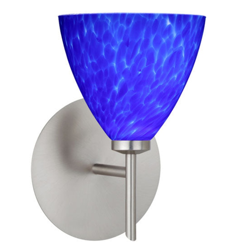 Besa 1SW-177986-SN Mia One Light Wall Sconce Satin Nickel