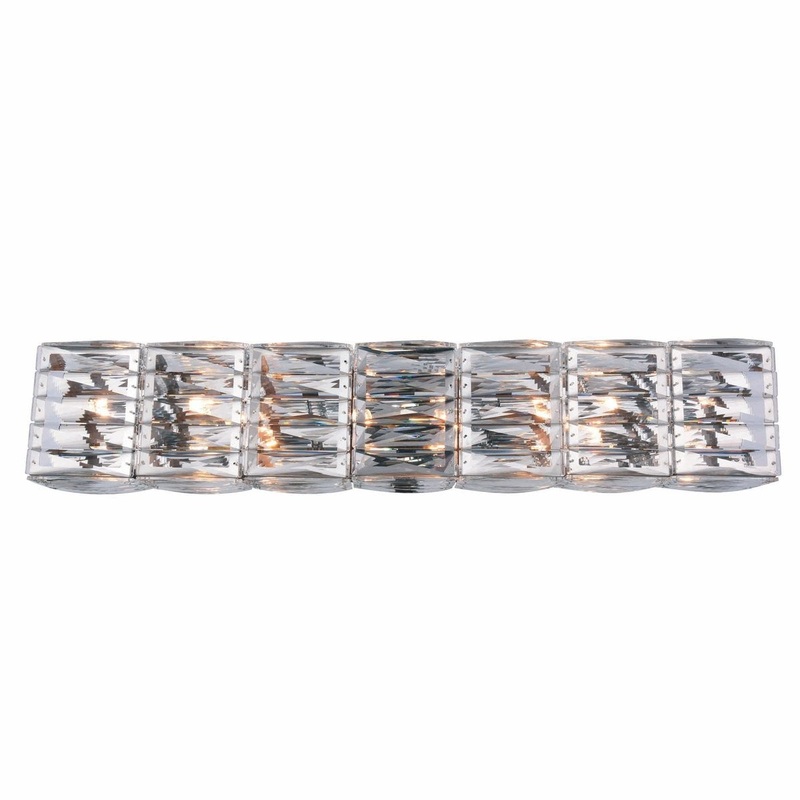Eight Light Vanity from the Cuvette Collection in Chrome Finish by Elegant Lighting