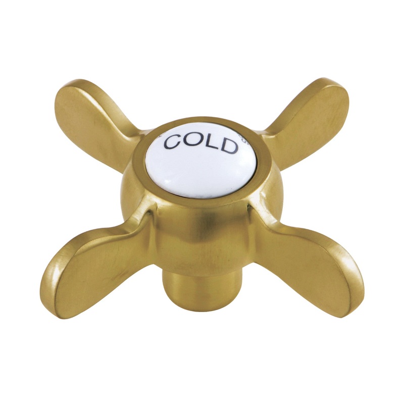 Essex KSH113SBC Cold Metal Cross Handle, Brushed Brass