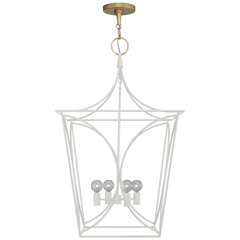Four Light Lantern from the Cavanagh Collection in Light Cream Finish by Visual Comfort Signature